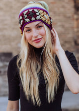 Yellow, Brown & Blue Crochet Beanie