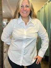 White Button Front Dress Shirt