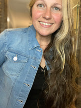 Light Wash Frayed Denim Jacket