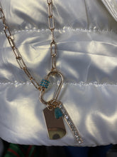 Crystal Oval & Bar Necklace