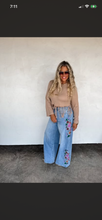 Embroidered Flowers Summer Jeans