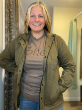 Olive Jacket with Queen Bee Patch