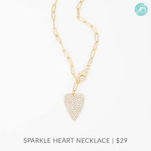 Sparkle Heart Gold Necklace