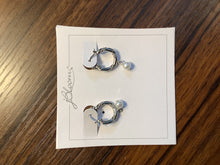 Silver and Pearl Hoop Earrings