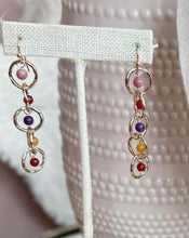 Autumn Cascade Gold & Bead Earrings