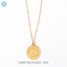 Cara Gold Stainless Shining Crescent Moon Necklace