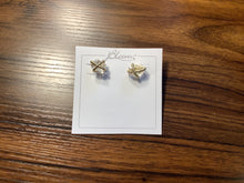 Nora Clear Criss Cross Post Earrings