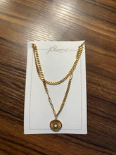 Gold Stainless Opal Necklace