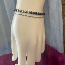 Midnight Blue Bead & Chain Bracelet