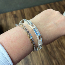 Silver Box Chain Toggle Bracelet