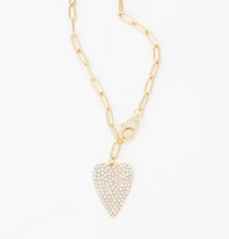 Sparkle Heart Gold Necklace