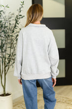 Bonbon Delight Half Zip Pullover in Grey