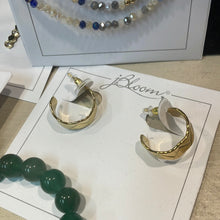 Zig Zag Gold Post Hoop Earrings