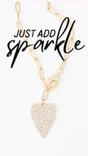 Sparkle Heart Gold Necklace