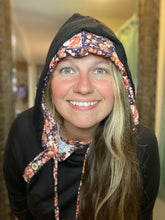 Floral Double Hood Terry Hoodie