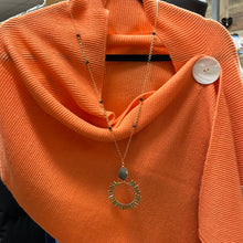 Metallic Olive Teardrop Starburst Necklace