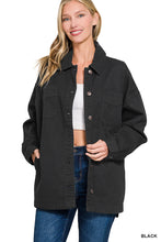 Oversized Button Front Cotton Coat