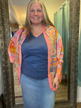 Floral Cocoon Kimono with Border