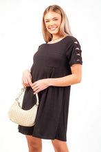 Lattice Sleeve Tshirt Dress