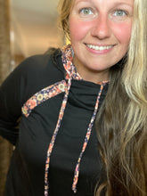 Floral Double Hood Terry Hoodie