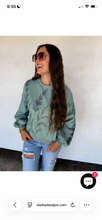 Sage Floral Pullover