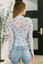 Flirty by Nature Mesh Layering Top in Light Blue