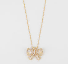 Gold Bubble Bow Necklace