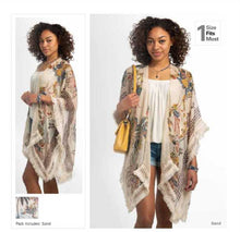 Sandy Palm Fringe Kimono