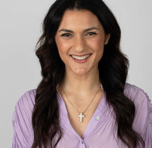 Bubble Gold Cross Necklace