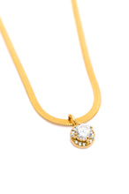 Here to Shine Gold Plated Necklace in White