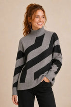 Black & Grey Zig Zag Sweater