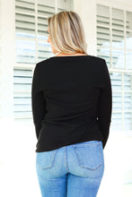 Hadley Black Pocket Long Sleeve