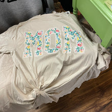 Flower Block Letter Mom Graphic Tee