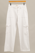 Twill White Cargo Pants