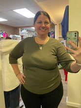 Ribbed Knit Mock Neck Top