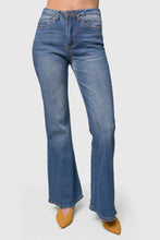 Medium Wash High Rise Flare Jean