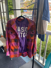 Magenta & Orange Fleece Shacket