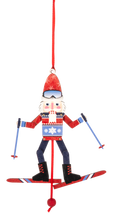 Skiing Nutcracker Ornament