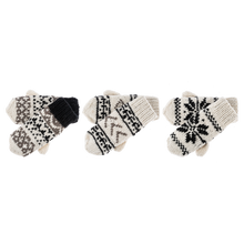 Knit Scandi Neutral Wool Mittens