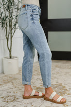 Mallory Mid Rise Bleach Wash Boyfriend Jeans