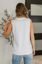 New Normal Pleat Detail Sleeveless Top in White
