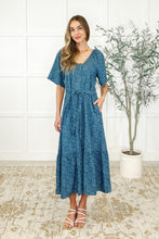 Olive Dress in Blue Vineyard