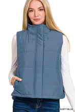 Dusty Blue Puffer Vest