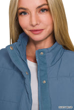 Dusty Blue Puffer Vest