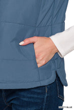 Dusty Blue Puffer Vest