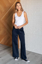 Resort Travel Wide Leg Crop Pant in Navy