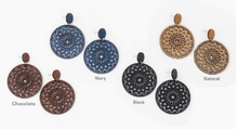 Wood Filligree Post Earrings