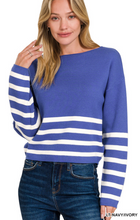 Blue & White Striped Sweater