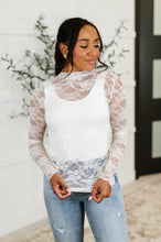Sheer Intentions Lace Layering Top in Ivory