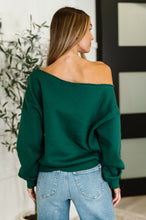 Side Hustle Off Shoulder Long Sleeve Top in Hunter Green